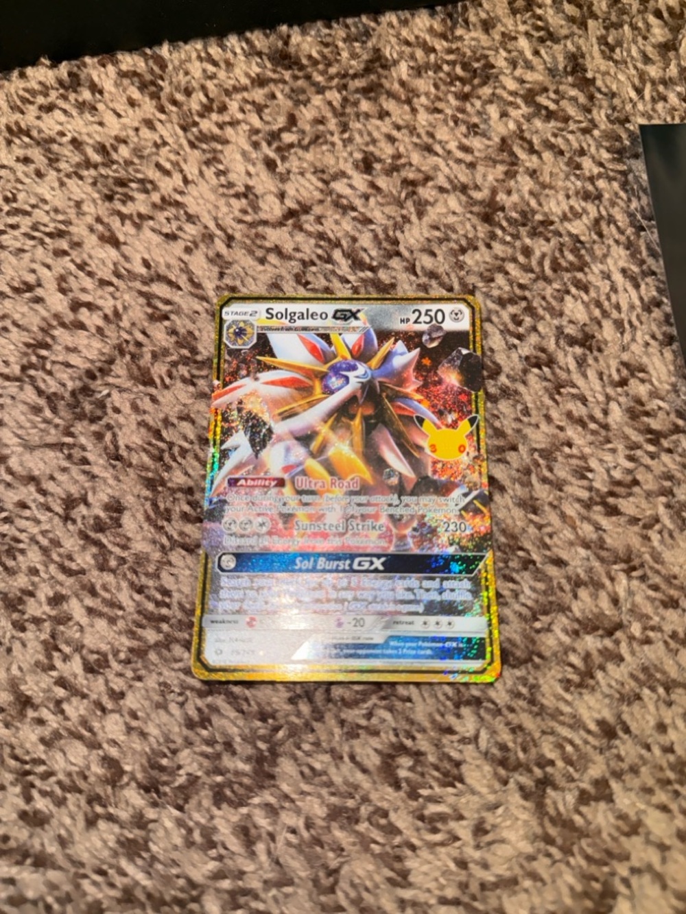 Pokemon Solgaleo GX Trading Card 89/149 30th Celebration